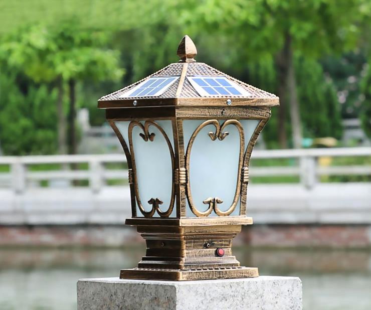 Chama cha Stigma Garden Lighting LED Solar Post Light au Lighting of Outdoor Landscape